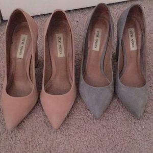 Steve Madden suede block heel pumps